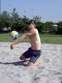 Beachvolleyball im April